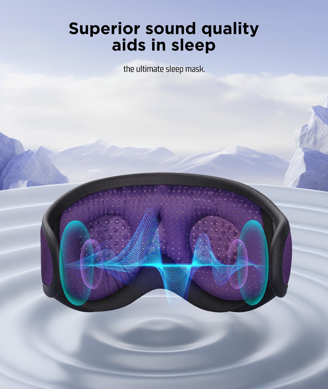 Sleep Headphones Bluetooth Eye Mask for Side Sleepers