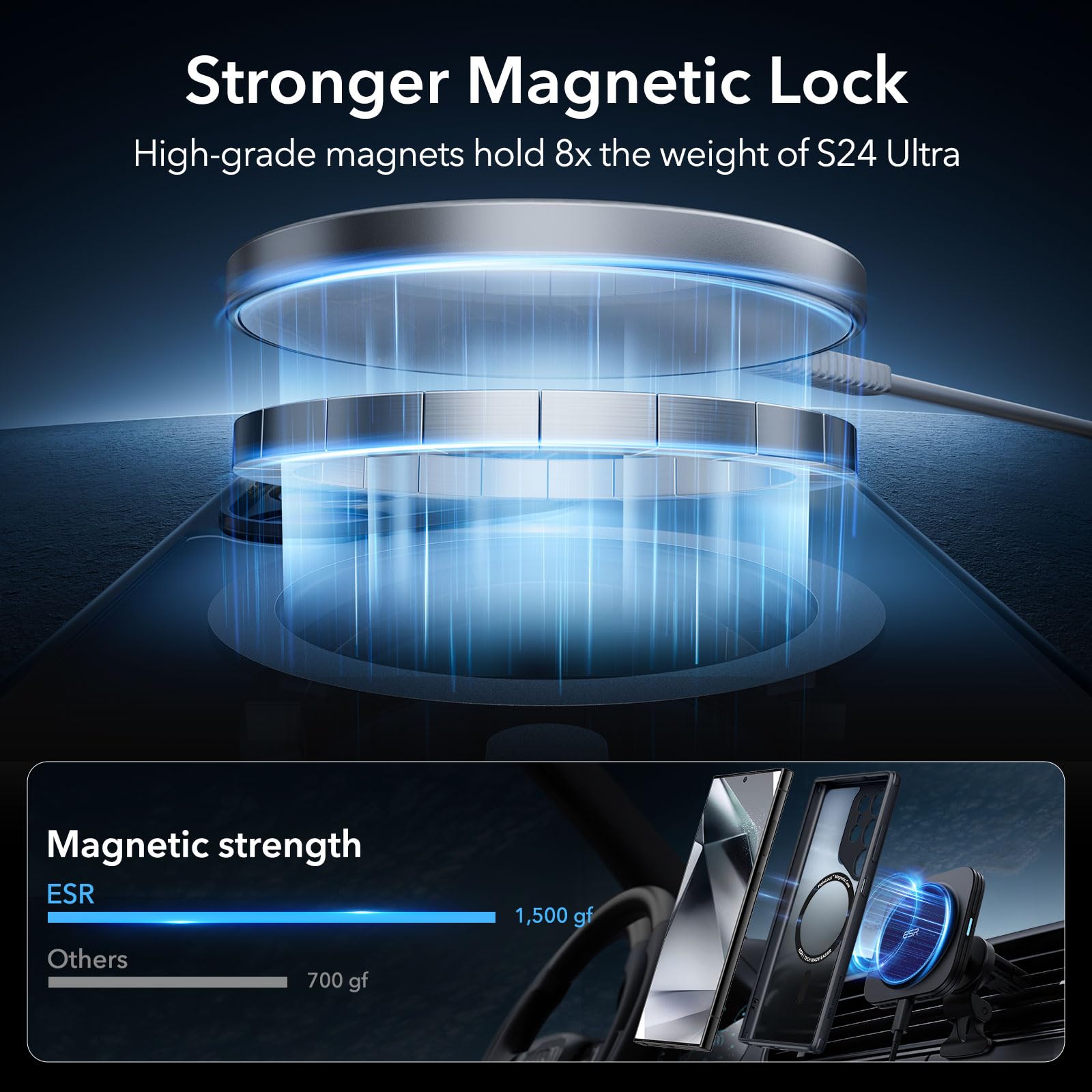 ESR Clear Black Case for Samsung Galaxy S25 Ultra