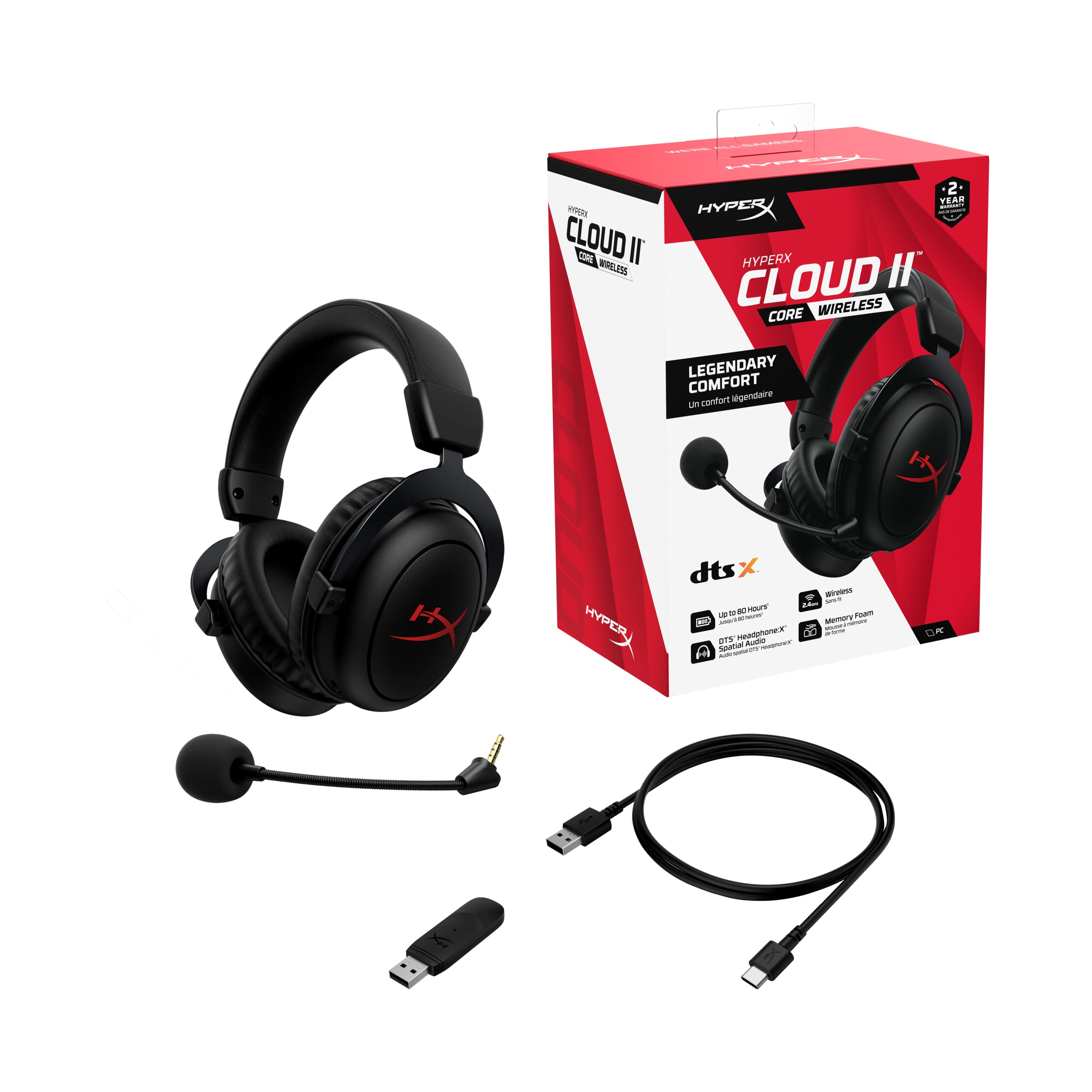 HyperX Cloud II Core Wireless Gaming Headset with DTS Audio