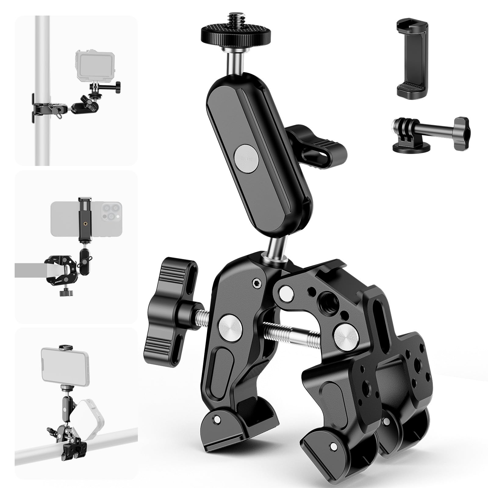 Neewer Super Clamp with Dual Ballhead Magic Arm