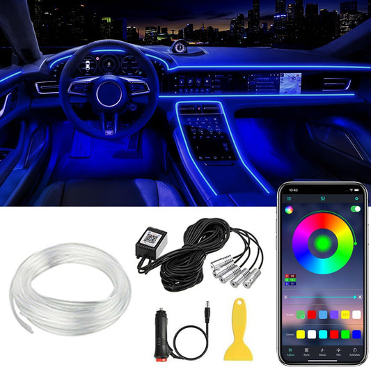 Interior Car LED Strip Lights App Control RGB 16M Colors