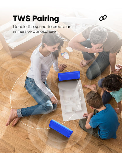 Bluetooth Speaker TWS Pair IPX5 Waterproof Portable 20H
