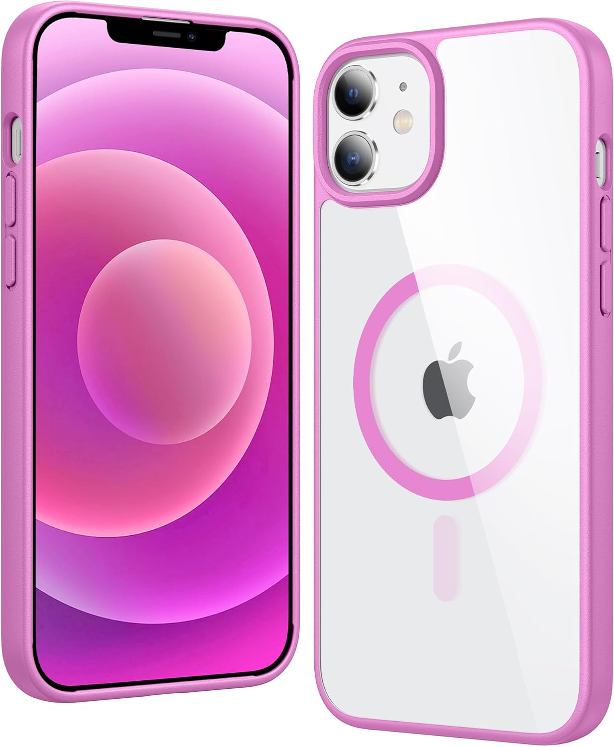 FNTCASE IPhone 16 Case Clear Magnetic MagSafe Screen Protector Drop Proof Rugged