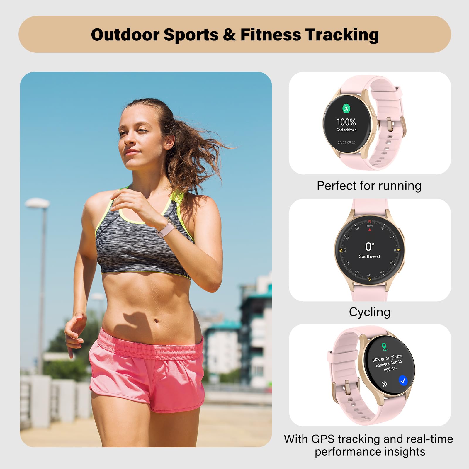 Smart Watch For Women With Alexa Health Tracking AMOLED