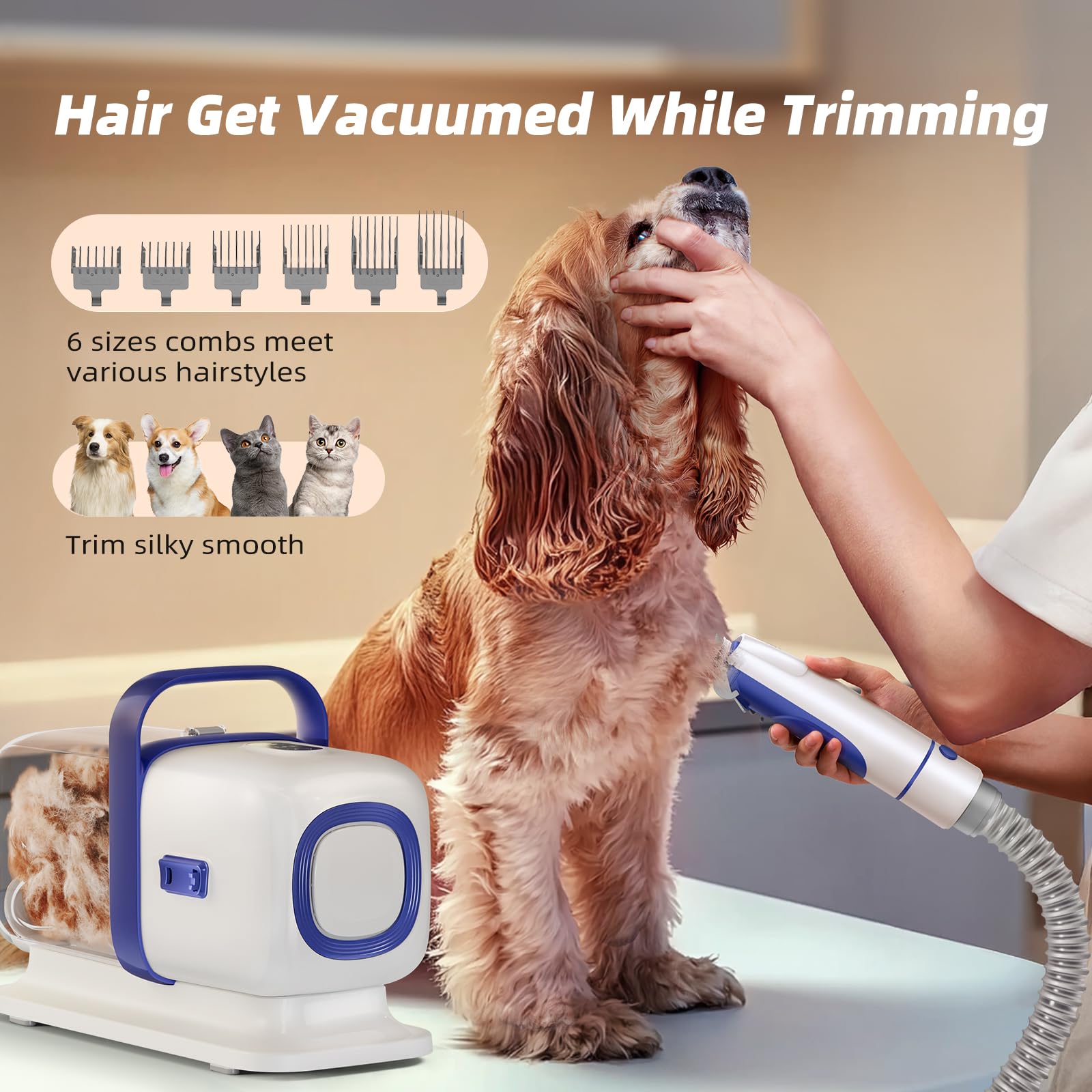 Dog Grooming Kit With Vacuum For Easy Cleanup