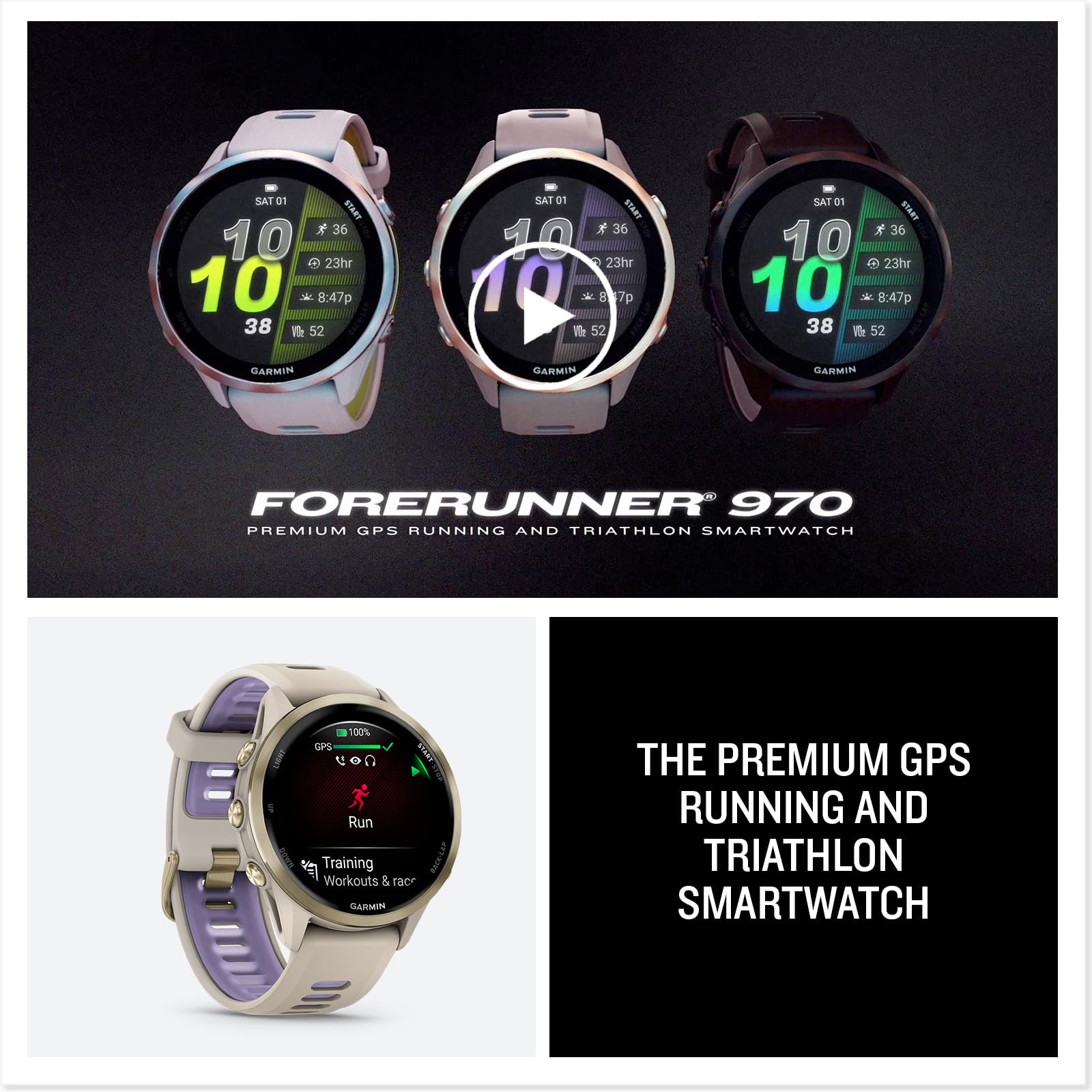 Garmin Forerunner 970 GPS Running and Triathlon Smartwatch