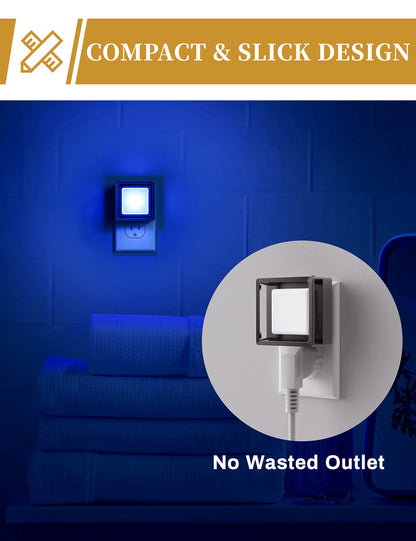 DORESshop LED Night Light 2 Pack Dusk to Dawn Dimmable