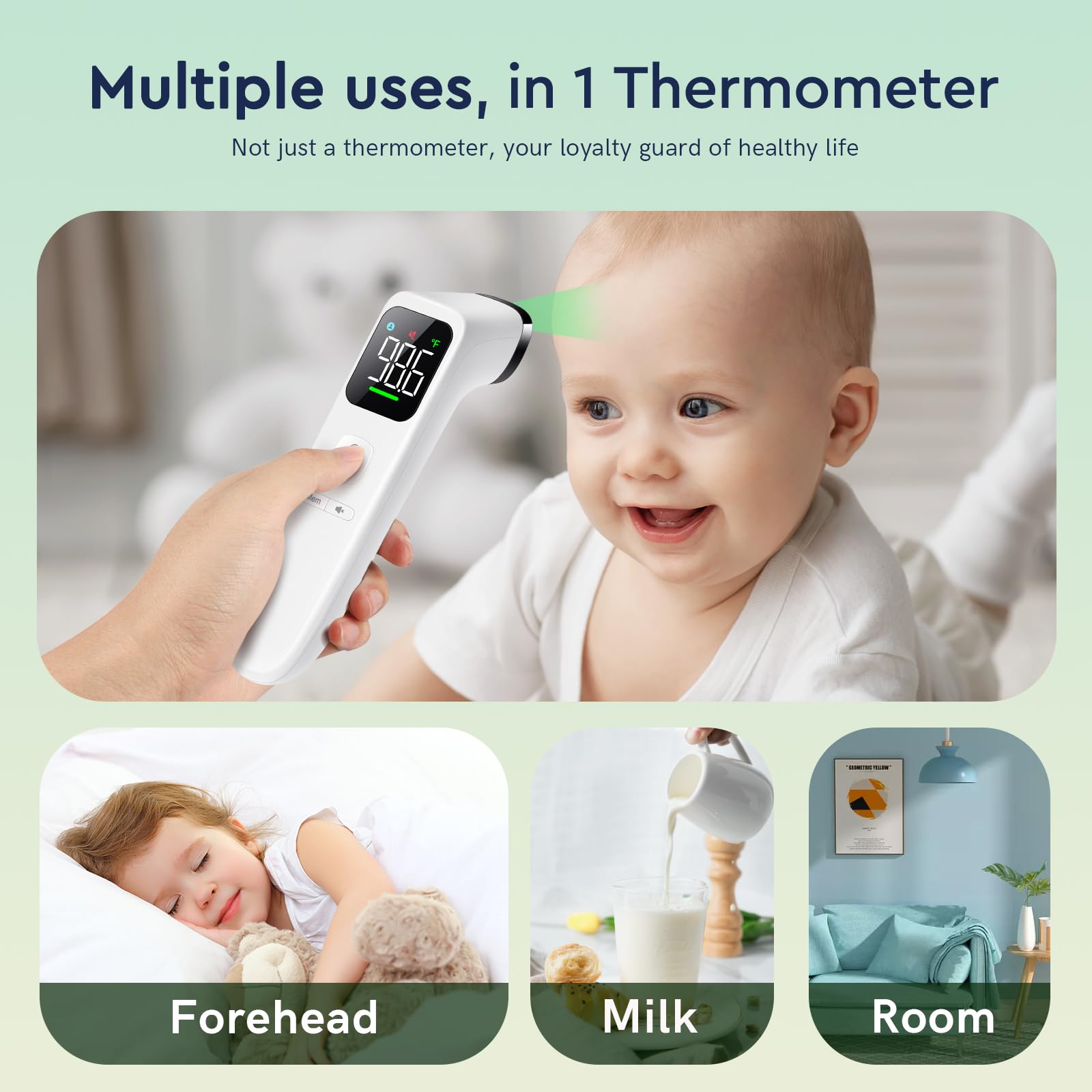 No Touch Digital Thermometer with Fever Alarm for Home Use