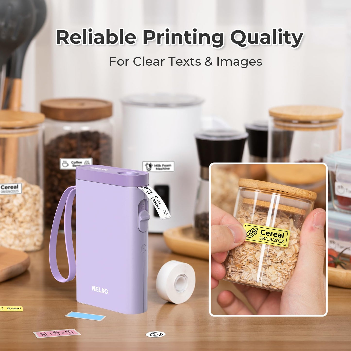 Nelko P21 Bluetooth Label Maker With Tape Wireless Printer