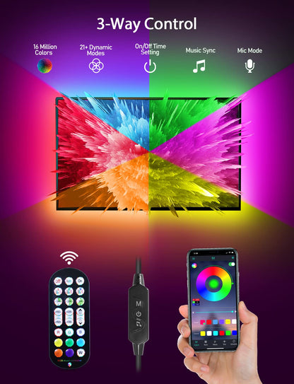 MATICOD RGB LED TV Strip With App Control MusicSync