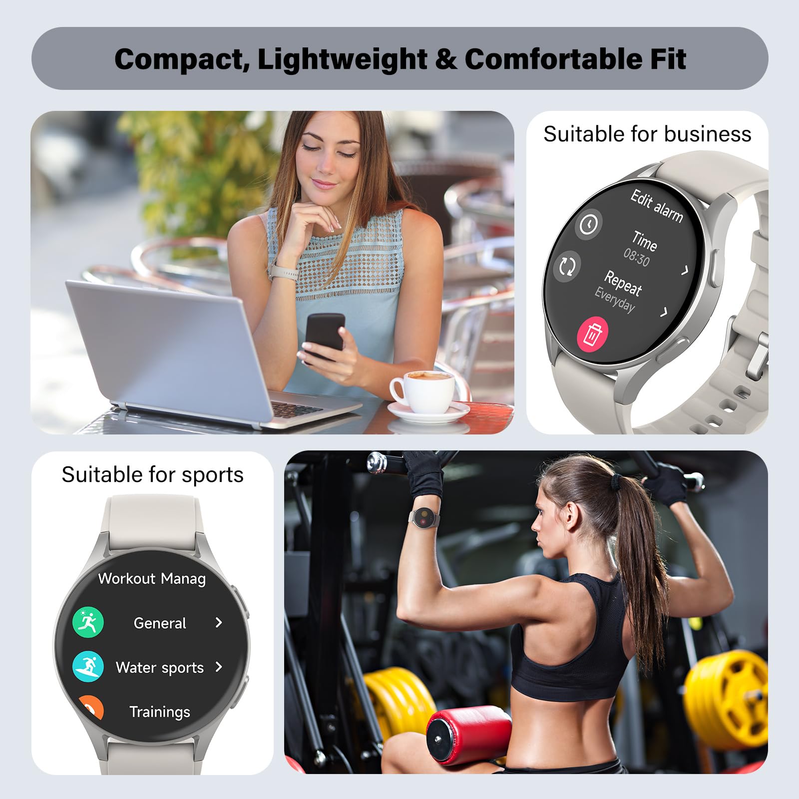 Smart Watch For Women With Alexa Health Tracking AMOLED