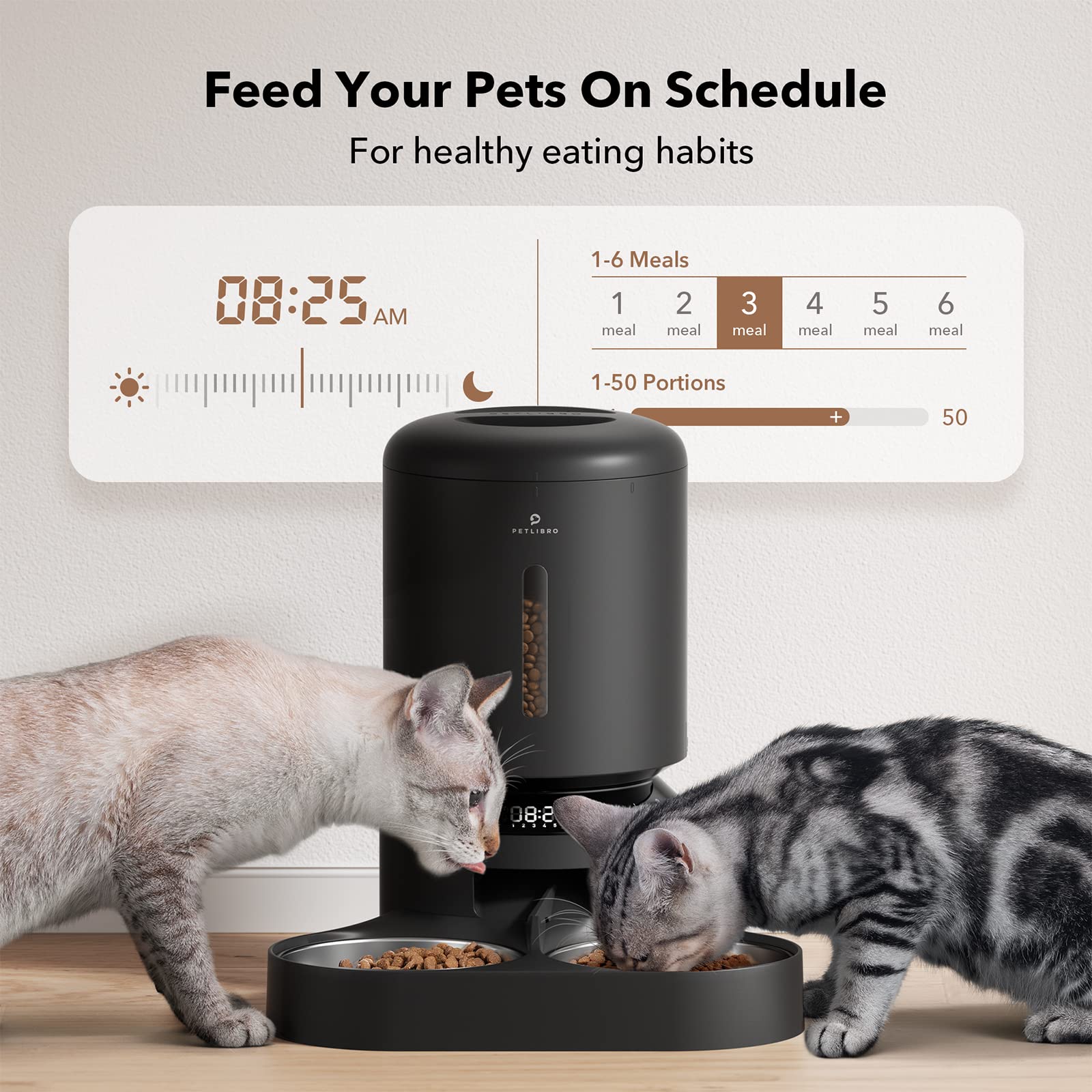 Petlibro Automatic Cat Food Dispenser for Two Pets