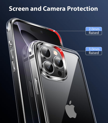 Mkeke Clear Case for iPhone 17 Pro Max Shockproof Bumper