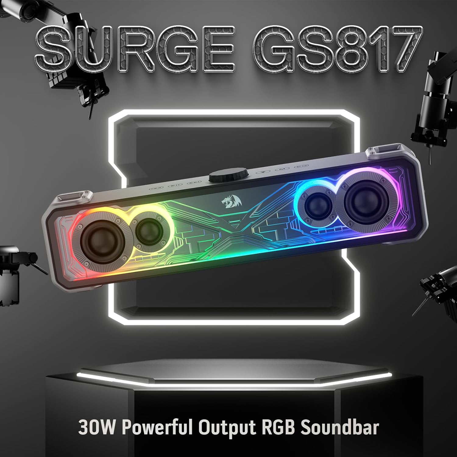 Redragon GS817 RGB Desktop Soundbar with Bluetooth 5.3
