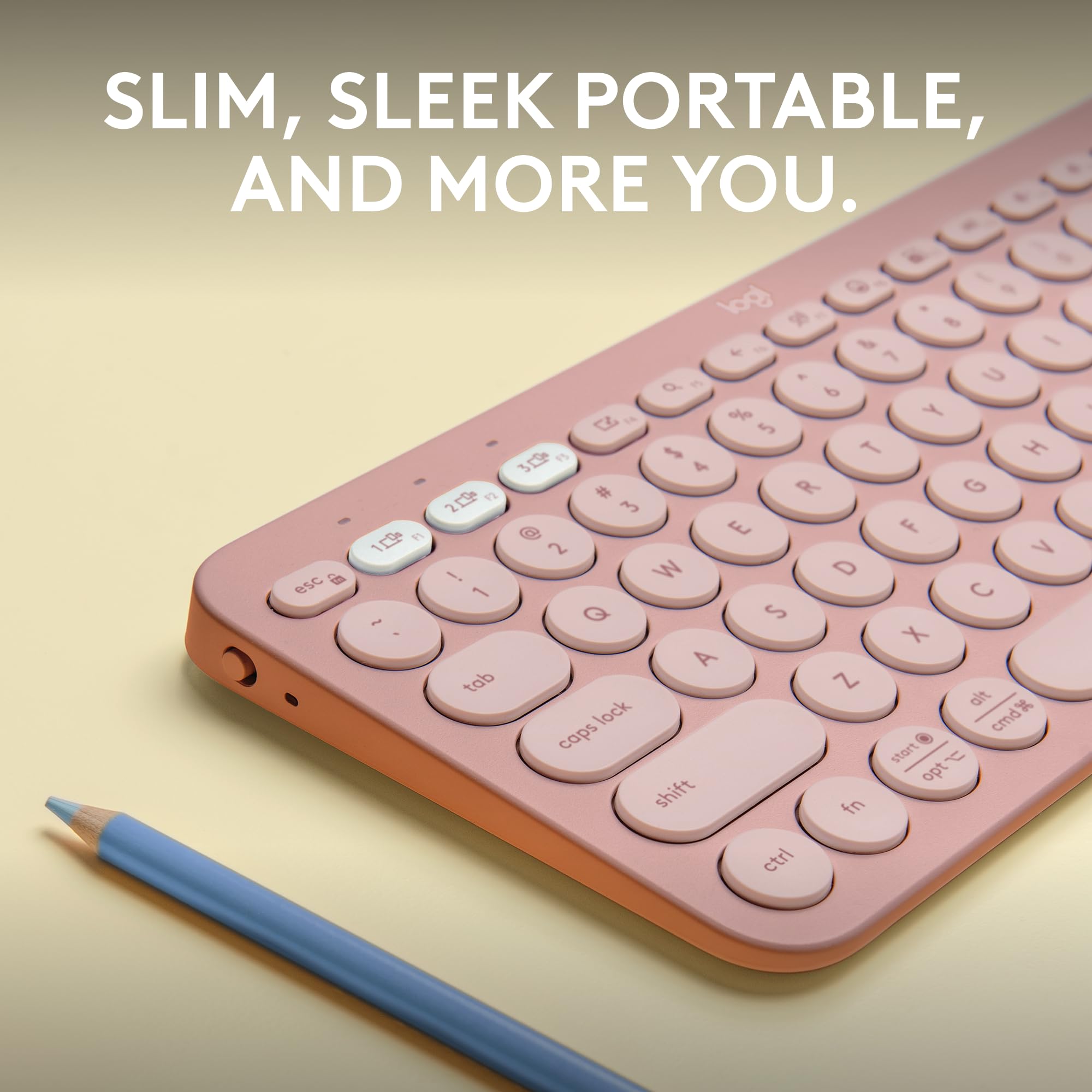 Logitech Pebble K380s Bluetooth Keyboard Slim Portable Design