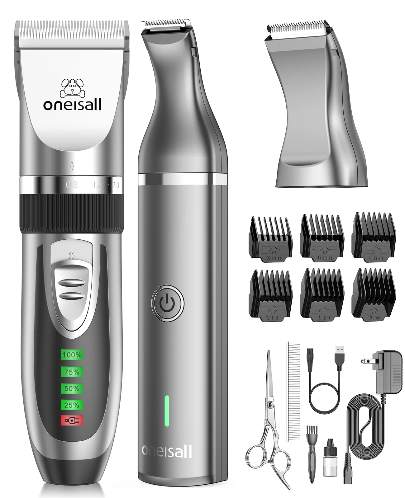 Low Noise Dog Clippers and Paw Trimmer Kit