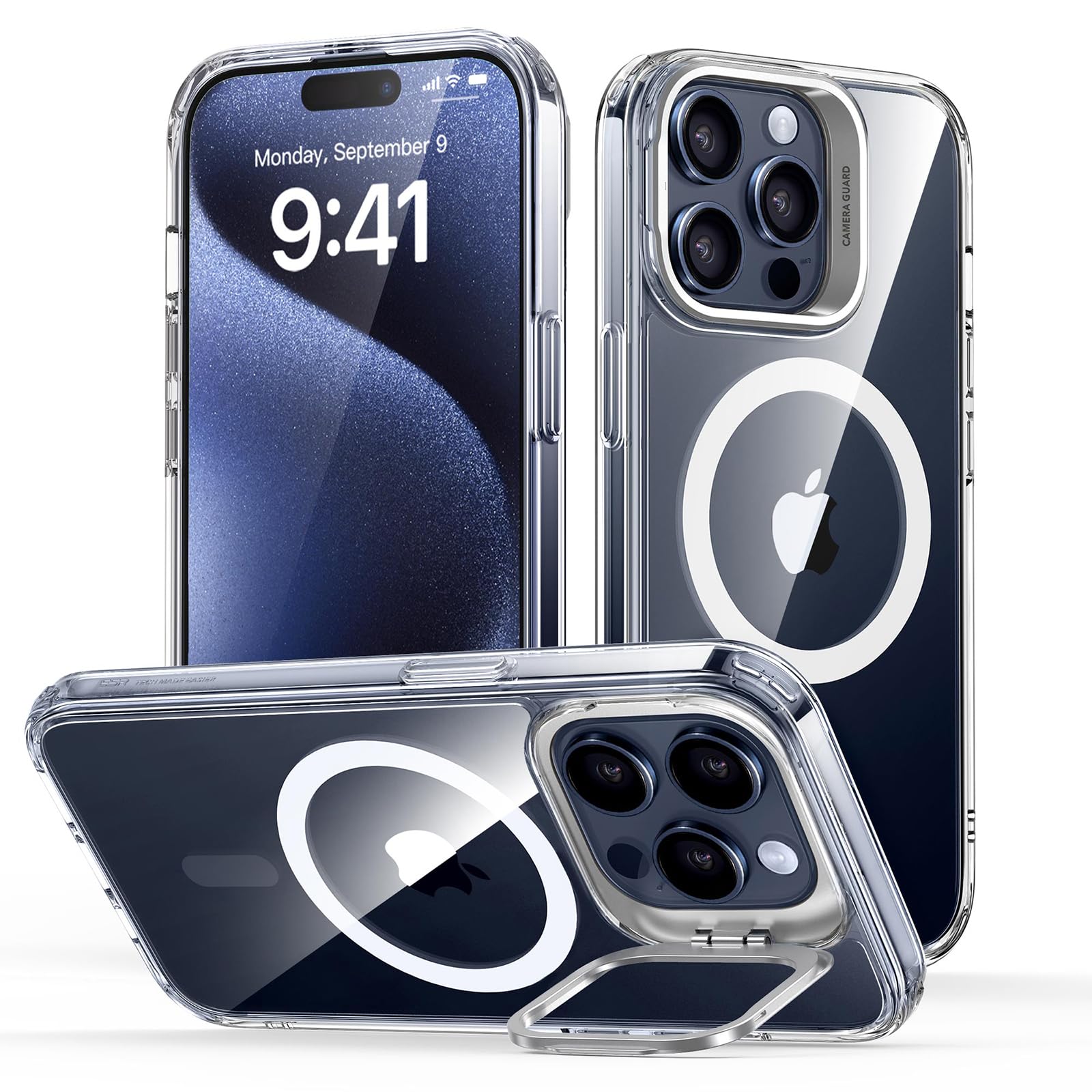 Military-Grade iPhone 16 Pro Max Case with Built-in Stand