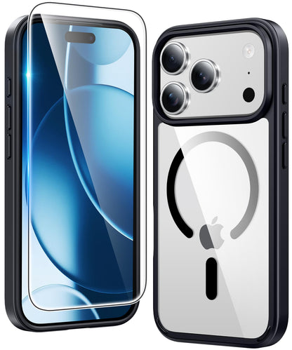 FNTCASE Clear Case For iPhone 17 Pro Max Screen Protector