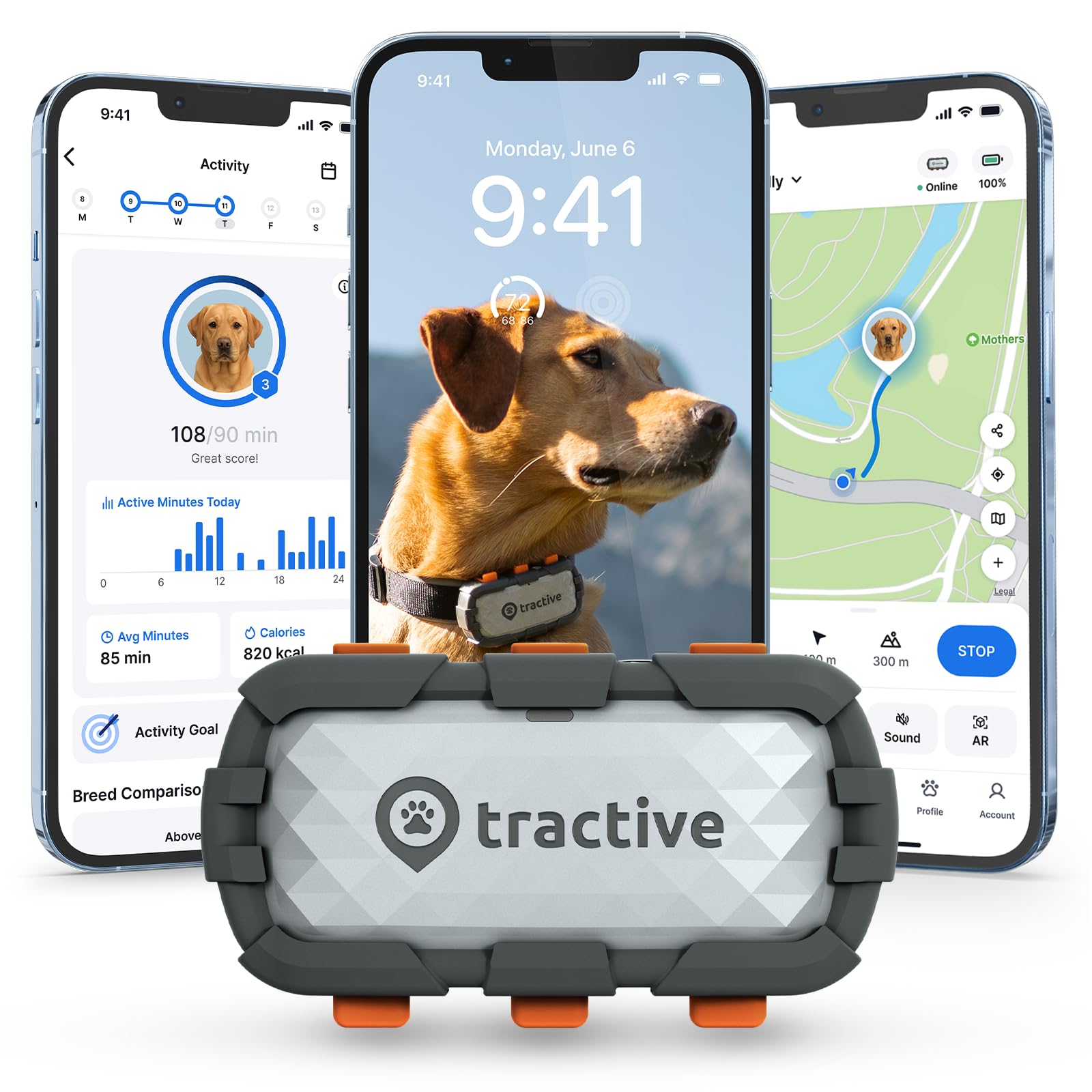 Tractive XL Smart Dog GPS Tracker with Health Monitoring