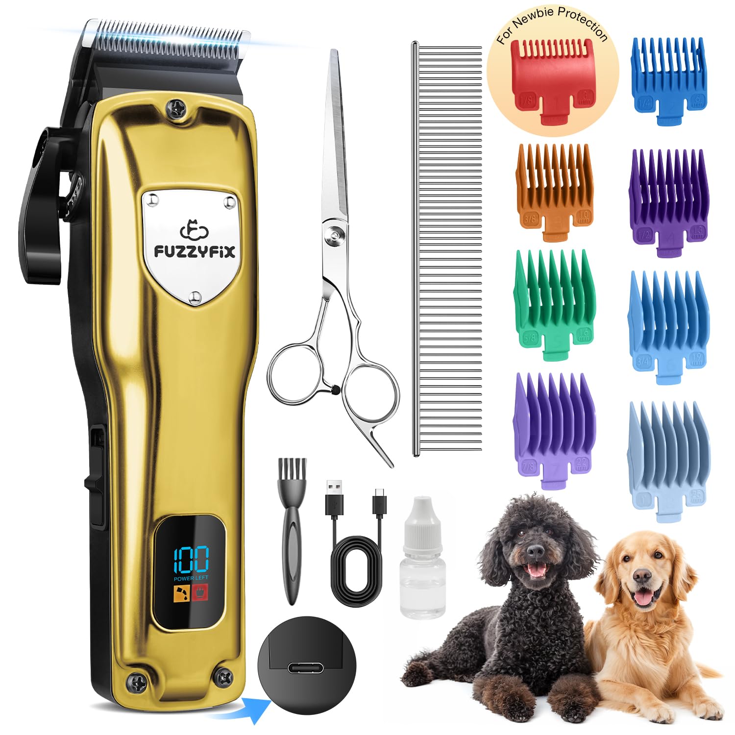 Professional Dog Clippers for Thick Coats Low Noise Operation
