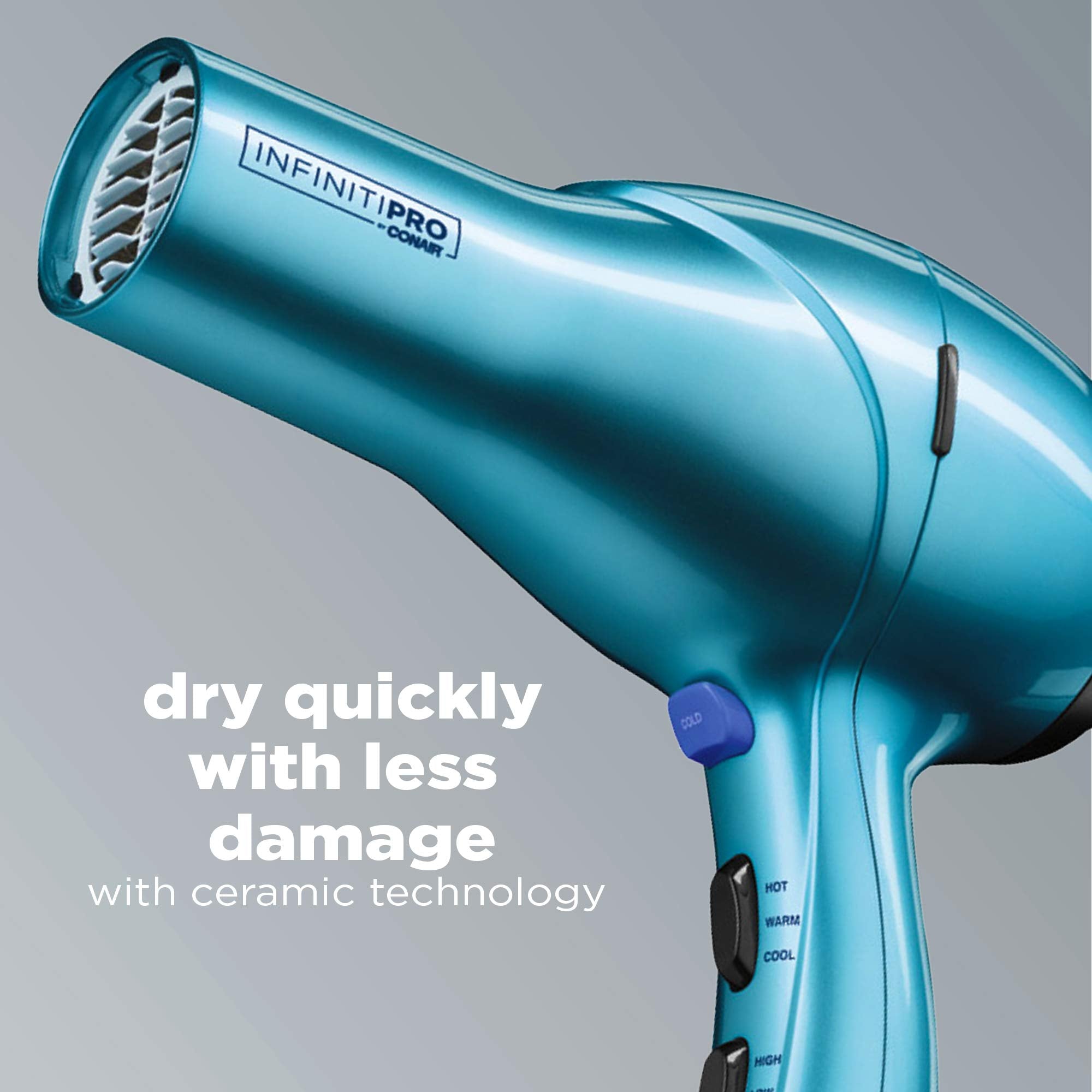InfinitiPRO Hair Dryer With Diffuser For Faster Drying