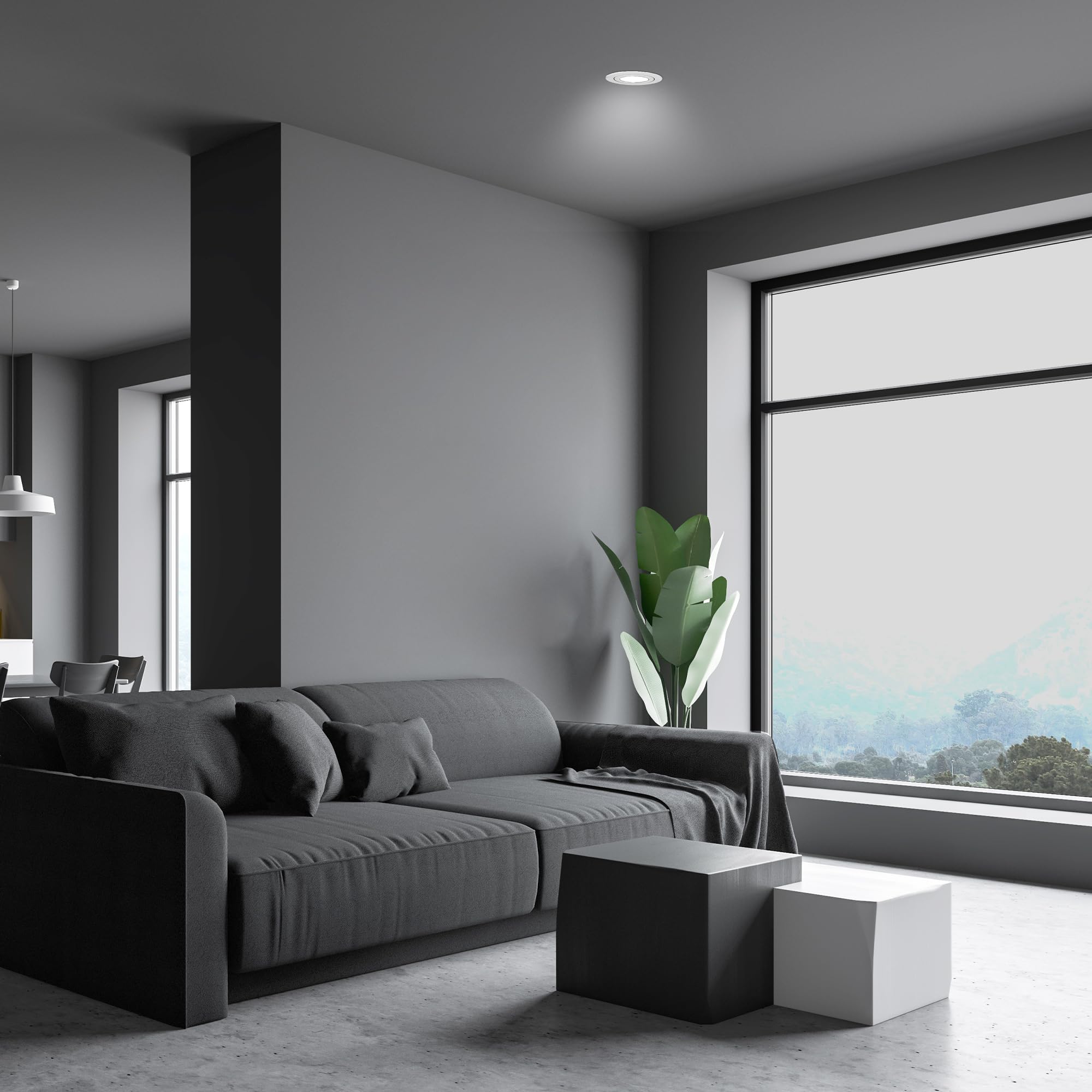 Energy Efficient LED Downlight Retrofit Kit with Adjustable Trim