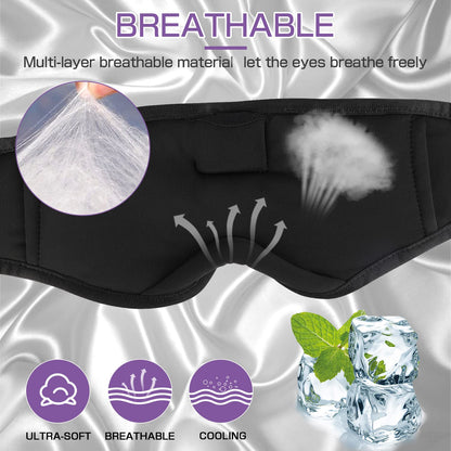 Sleep Headphones Bluetooth Eye Mask for Side Sleepers