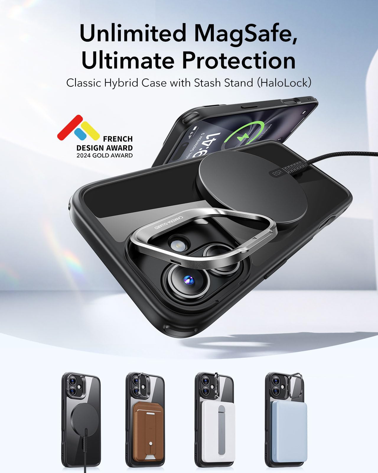 Military-Grade Clear Case for iPhone 16 Pro Max