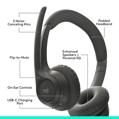Logitech Zone 301 Wireless Headset with Noise Cancellation