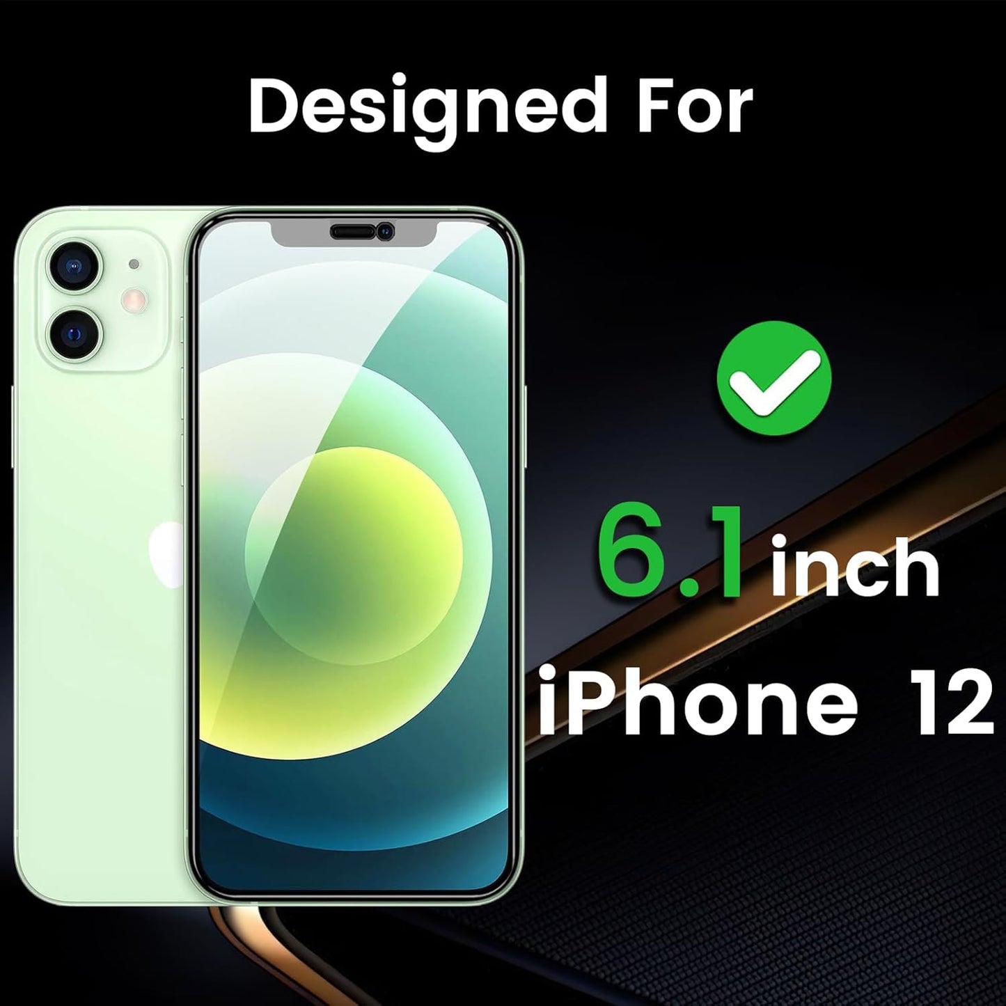 iPhone 12 Privacy Screen Protector 6.1 Inch 3 Pack With Camera Lens Protectors