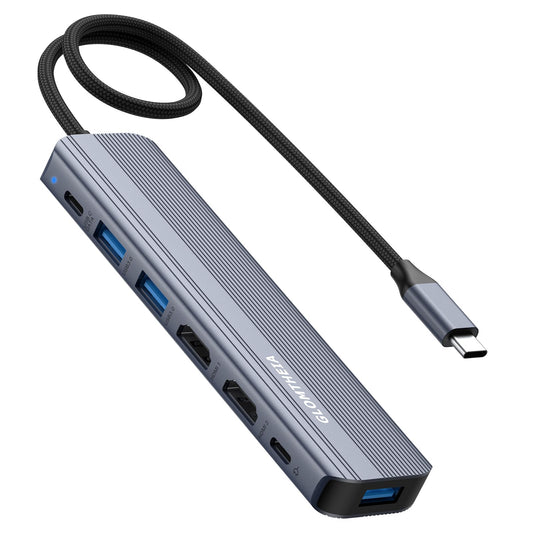 USB C Hub Docking Station Dual 4K HDMI 60Hz With 100W PD