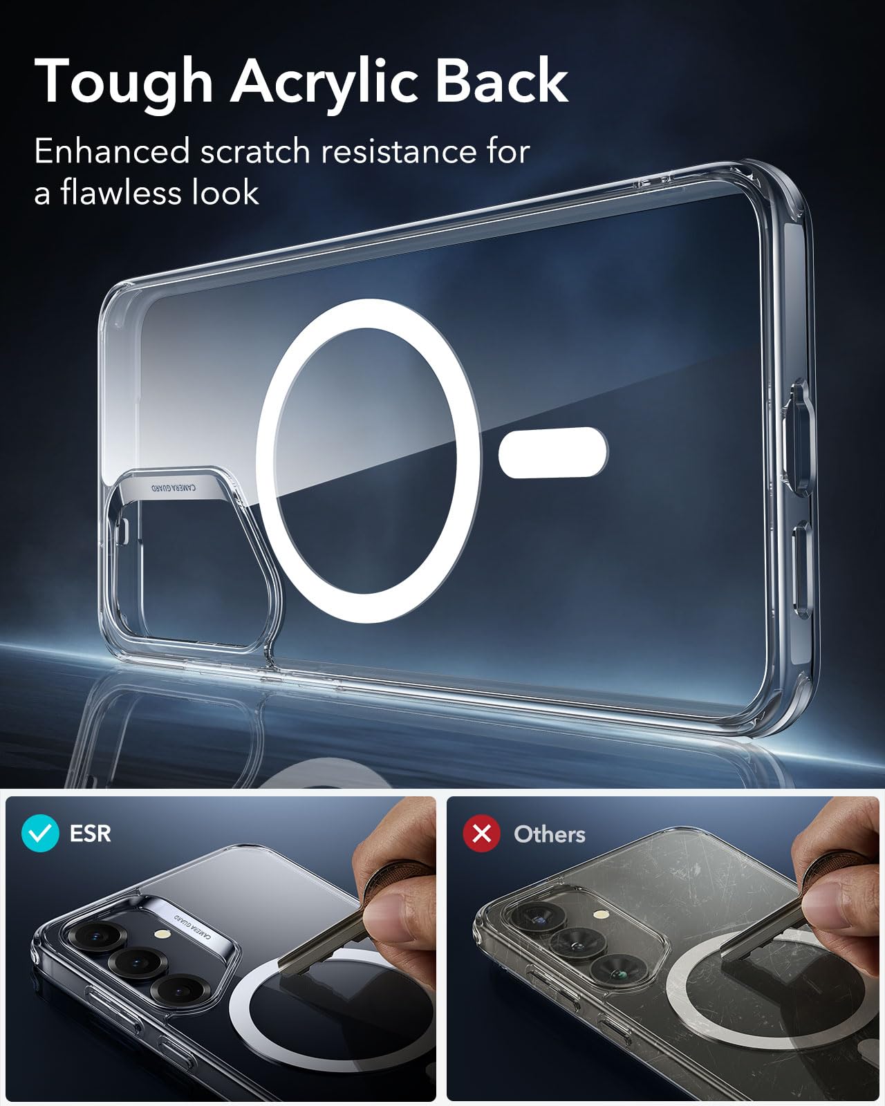 ESR Clear Black Case for Samsung Galaxy S25 Ultra