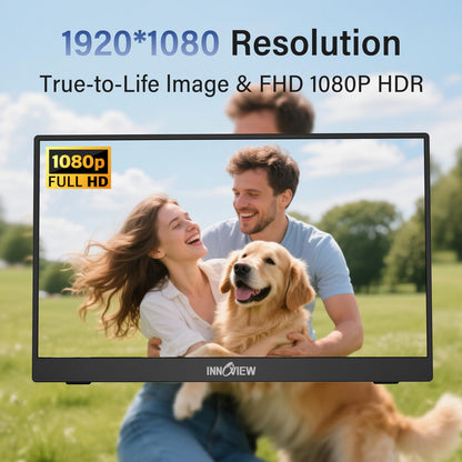 InnoView 15 Inch Portable Monitor FHD 1080P HDMI USB C