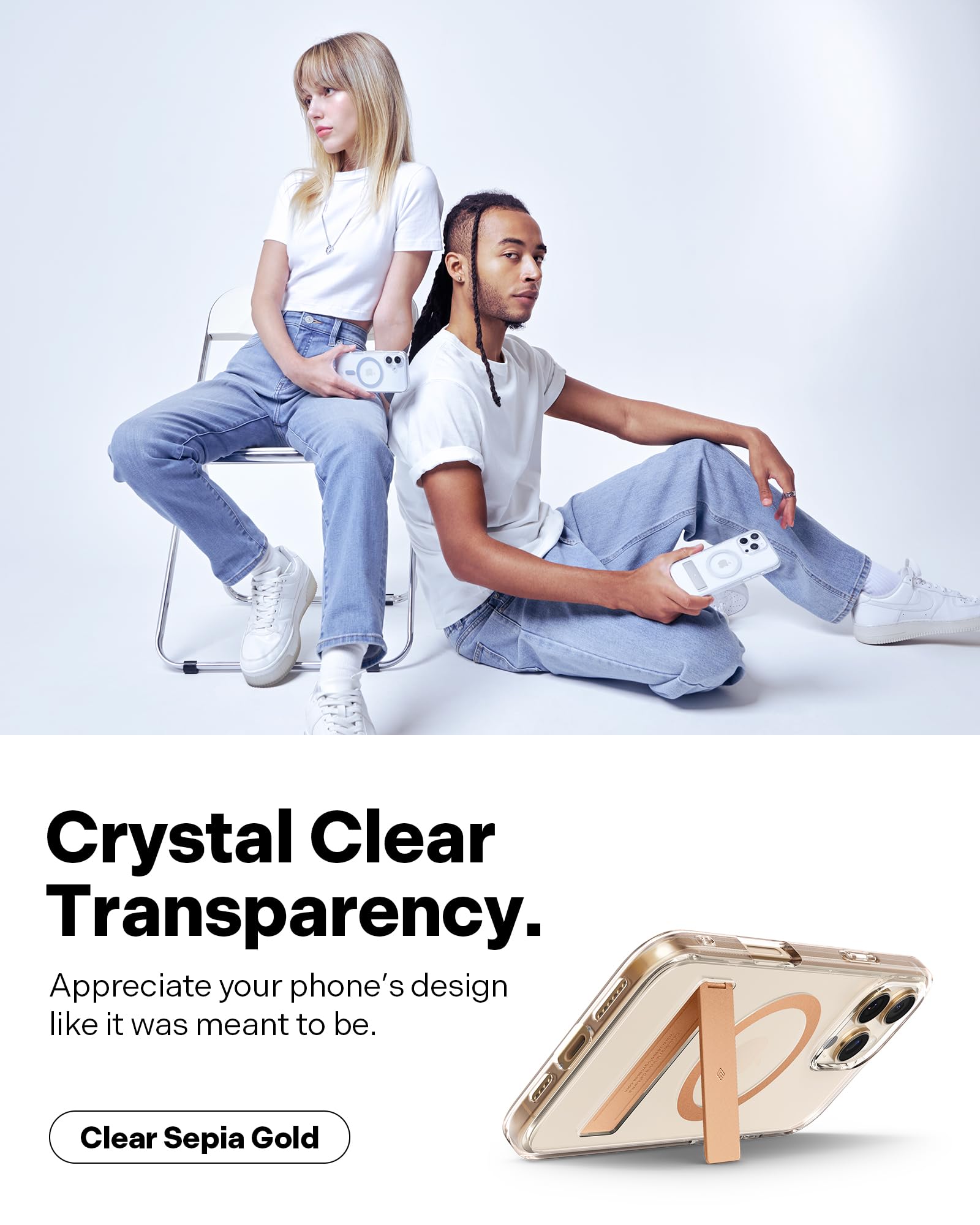 Ultra Clear Kickstand Case for iPhone 16 Pro Max