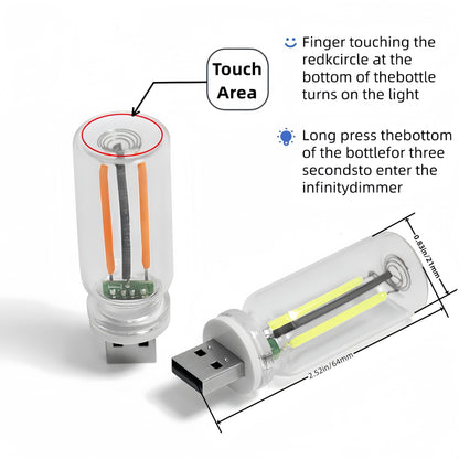Retro Car Lamp Touch USB LED Night Light Ambient Decor Desk