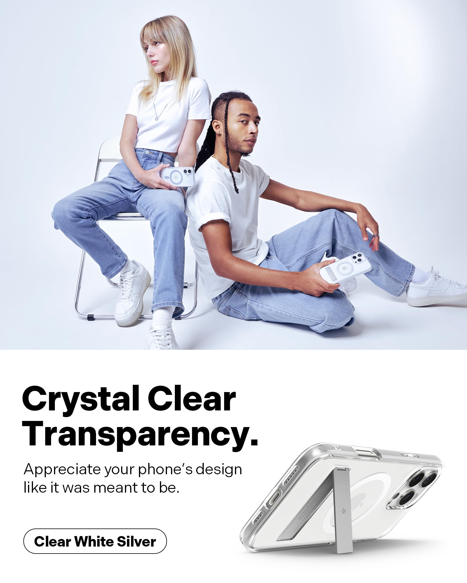 Ultra Clear Kickstand Case for iPhone 16 Pro Max