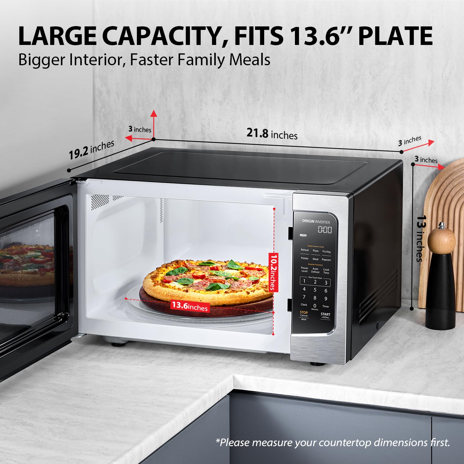 Toshiba Small Countertop Microwave with Child Lock Feature