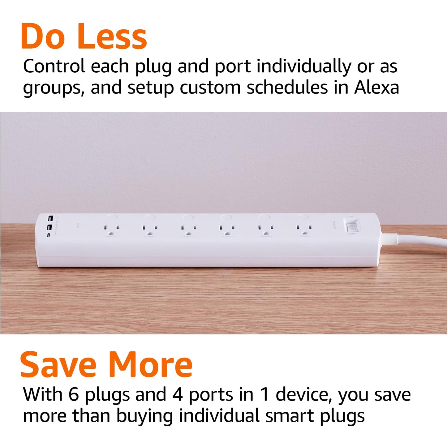 Amazon Basics Smart Power Strip With 3 Independent Outlets