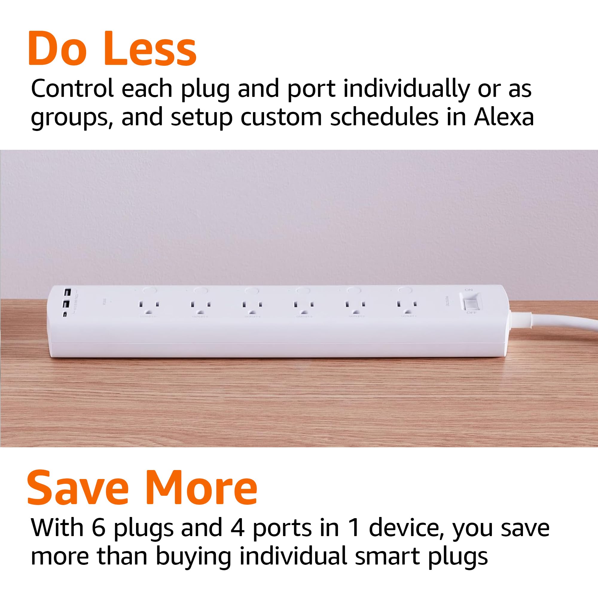 Amazon Basics Smart Power Strip With 3 Independent Outlets