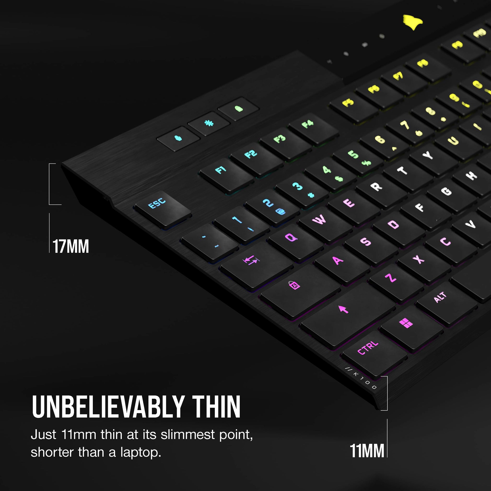 Corsair K100 RGB Gaming Keyboard with Hyper-Processing Technology