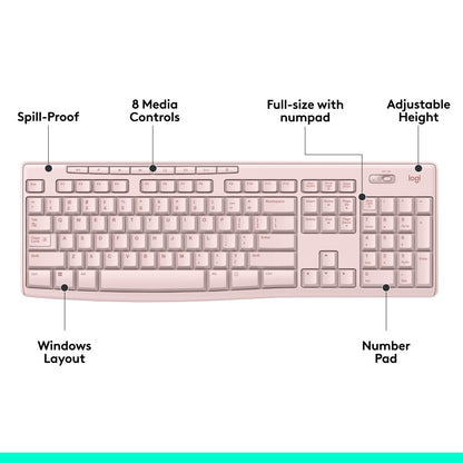 Logitech MK270 Wireless Keyboard and Mouse Combo for Easy Computing