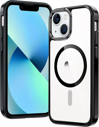 FNTCASE IPhone 16 Case Clear Magnetic MagSafe Screen Protector Drop Proof Rugged