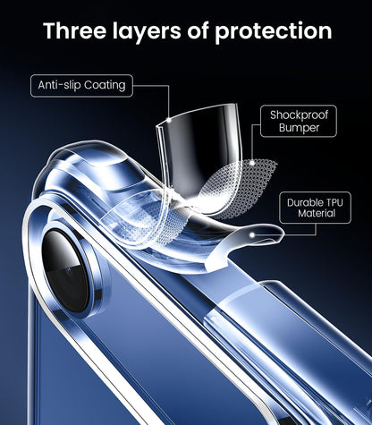 Mkeke Clear Case for iPhone 17 Pro Max Shockproof Bumper