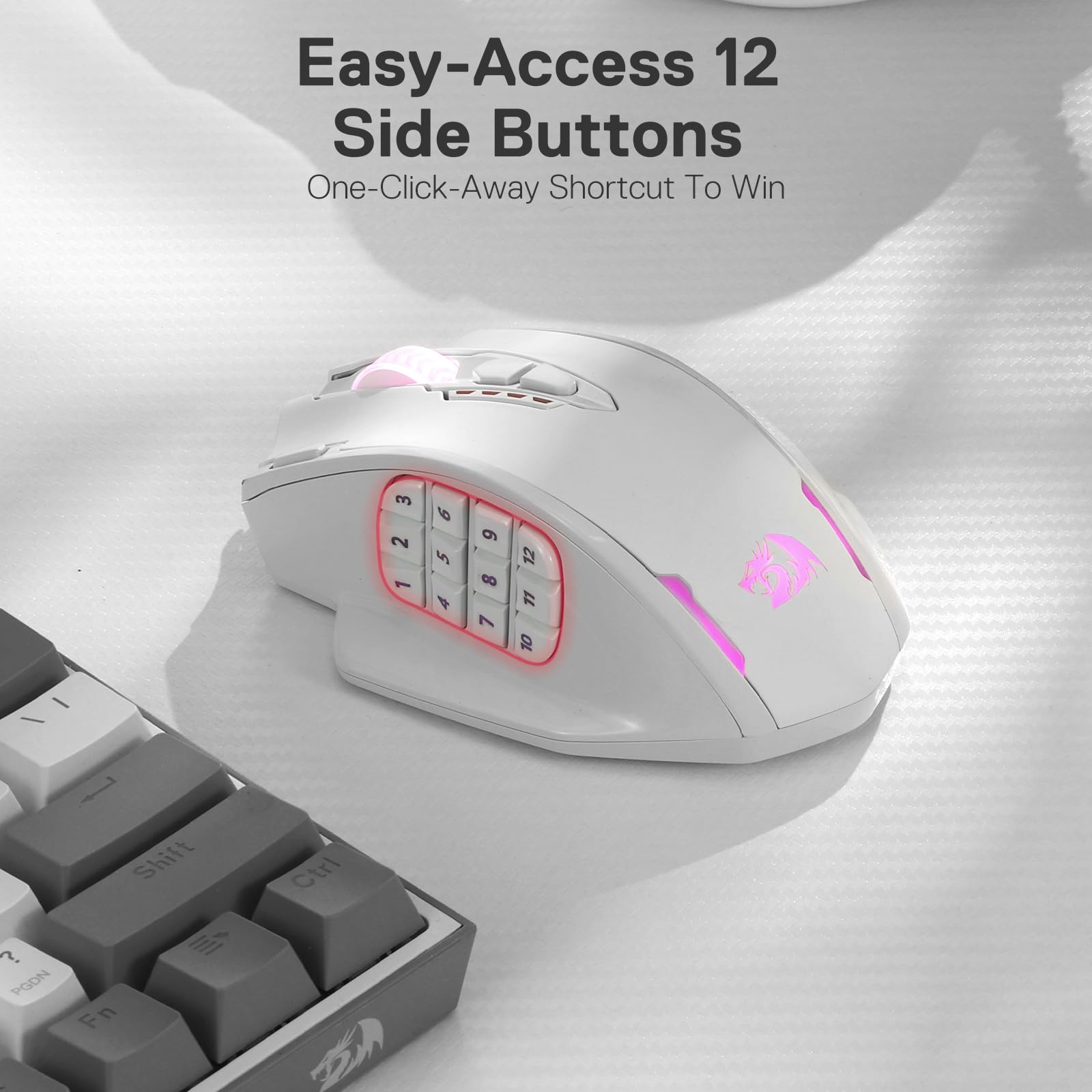 Redragon M908 RGB Gaming Mouse with 12 Programmable Buttons