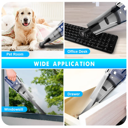 Handheld Cordless Vacuum 11000Pa Rechargeable for Car