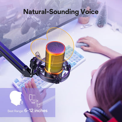 Maono Gaming USB Microphone DGM20S With Noise Cancellation
