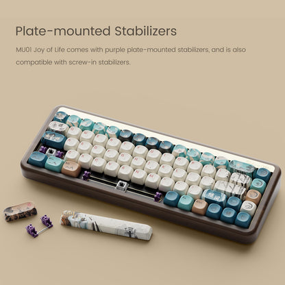 Akko Mechanical Gaming Keyboard With Walnut Case