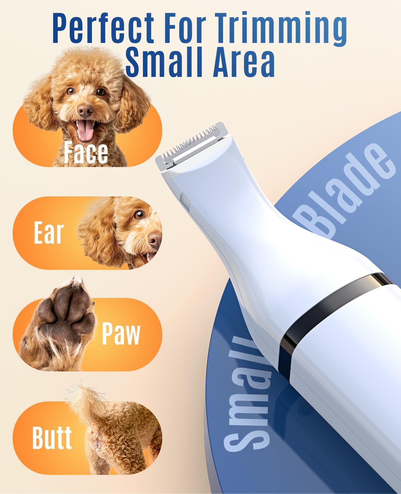 Oneisall Dog Clippers Cordless Low Noise Grooming Trimmer