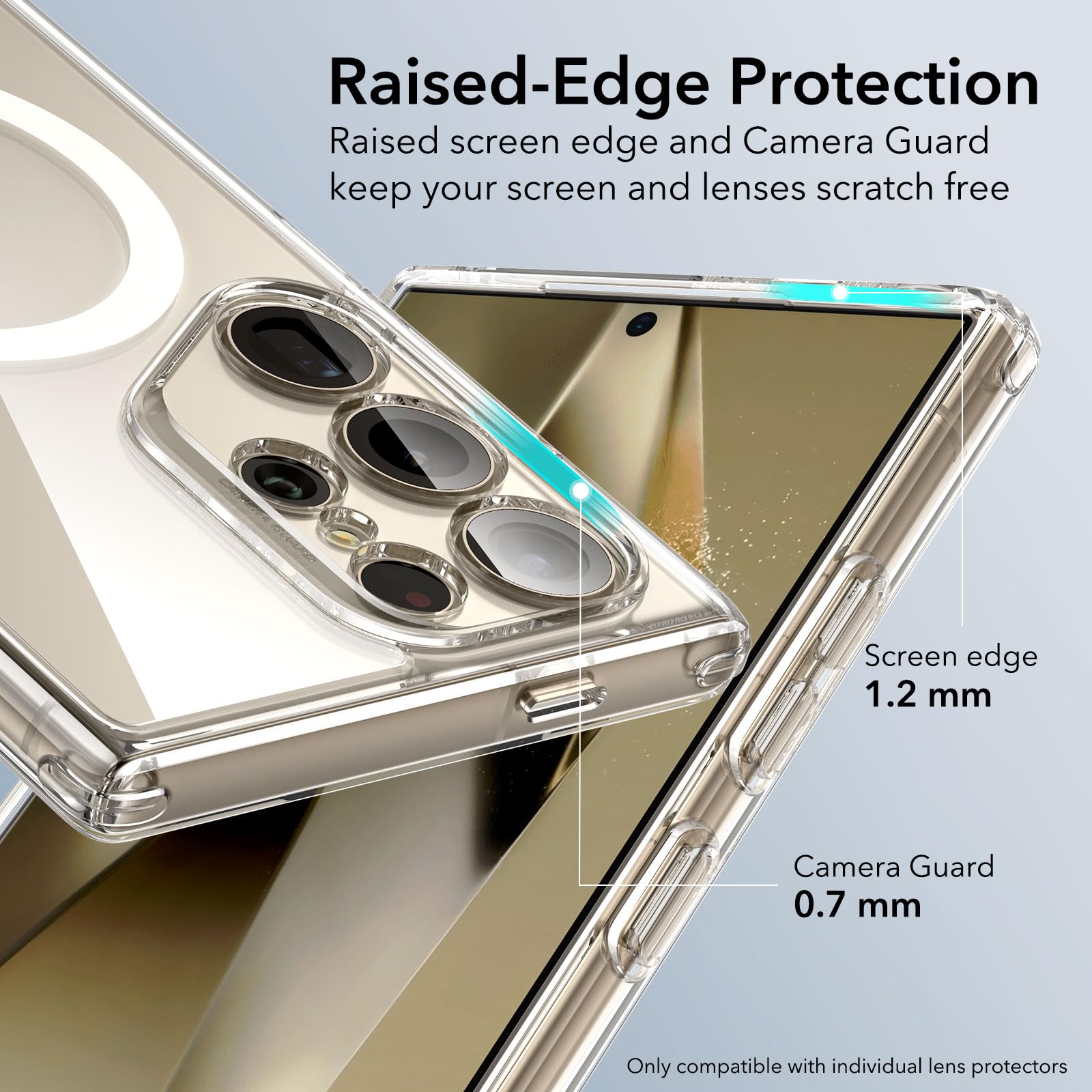 ESR Clear Black Case for Samsung Galaxy S25 Ultra