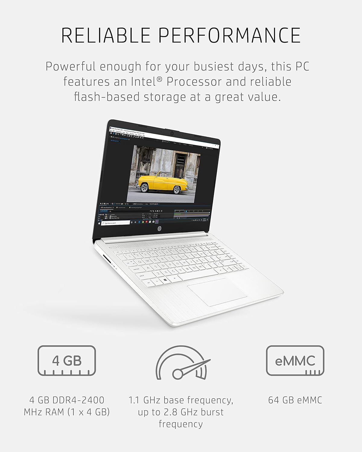 HP 14 Laptop with Intel Celeron for Portable Productivity